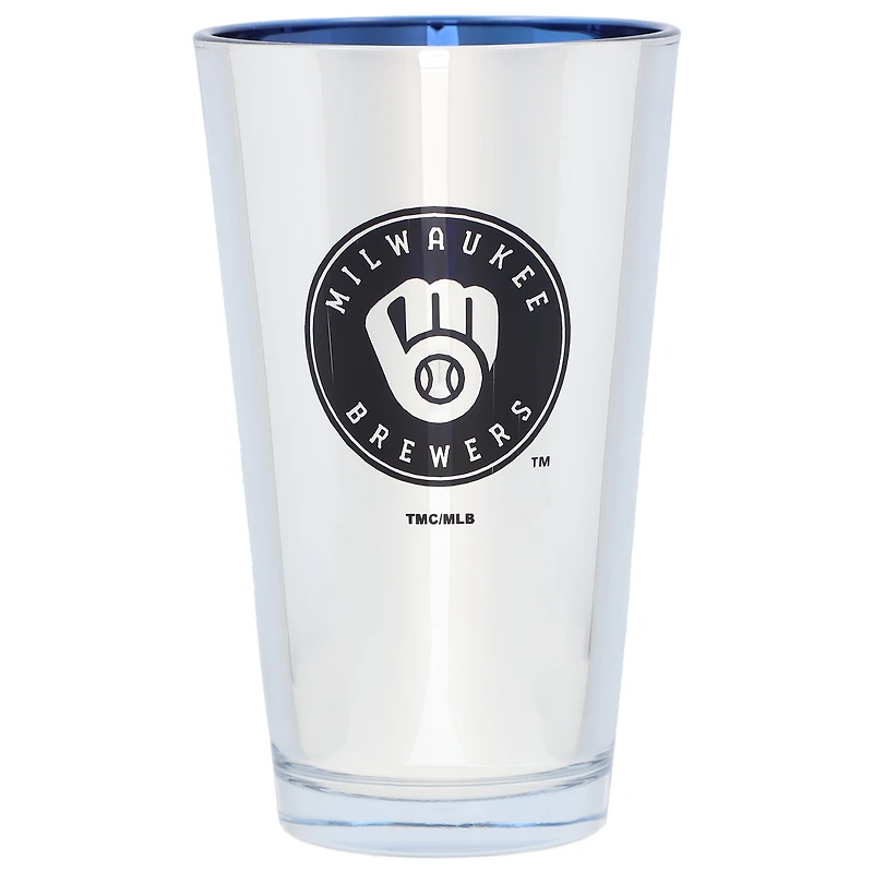 Milwaukee Brewers 16oz. Electroplated Pint Glass