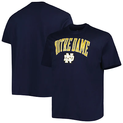 Men's Champion Navy Notre Dame Fighting Irish Champion Big & Tall Team Arch Over Wordmark T-Shirt