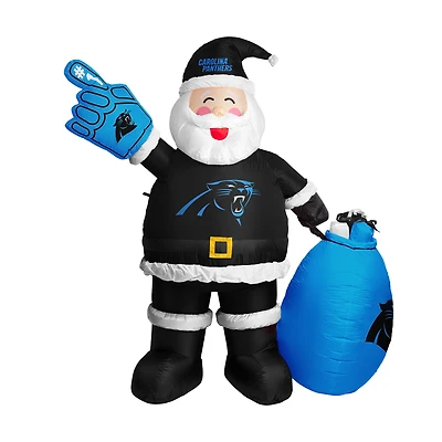 Carolina Panthers 7' Inflatable Santa