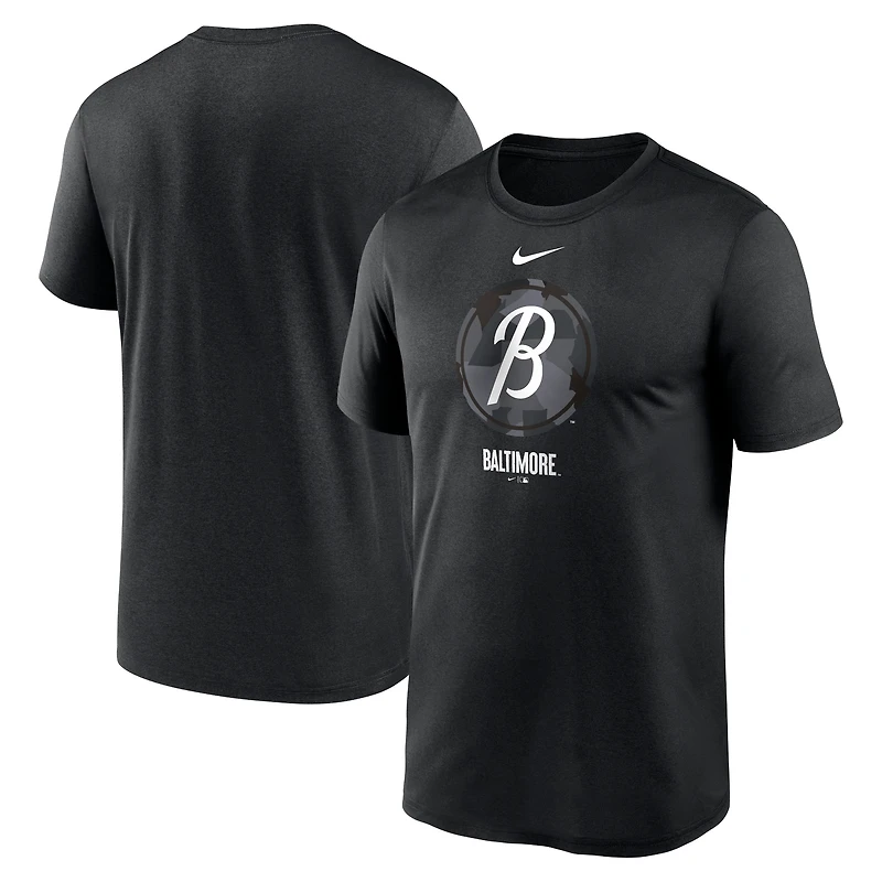 Men's Nike  Black Baltimore Orioles City Connect Large Logo T-Shirt