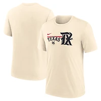 Men's Nike  Cream Texas Rangers City Connect Tri-Blend T-Shirt