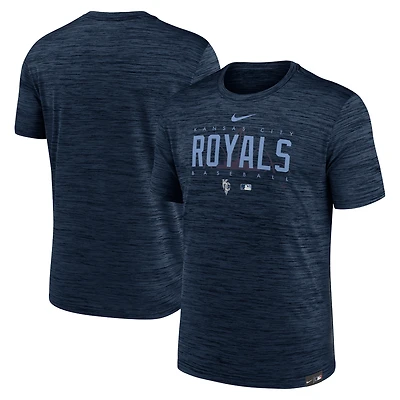 Men's Nike Navy Kansas City Royals City Connect Velocity Practice Performance T-Shirt