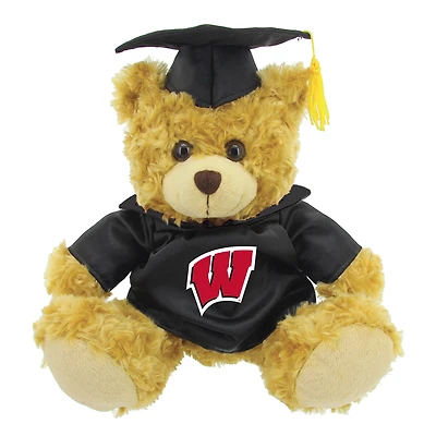 Red/Brown Wisconsin Badgers 12'' Graduation Plush Bear