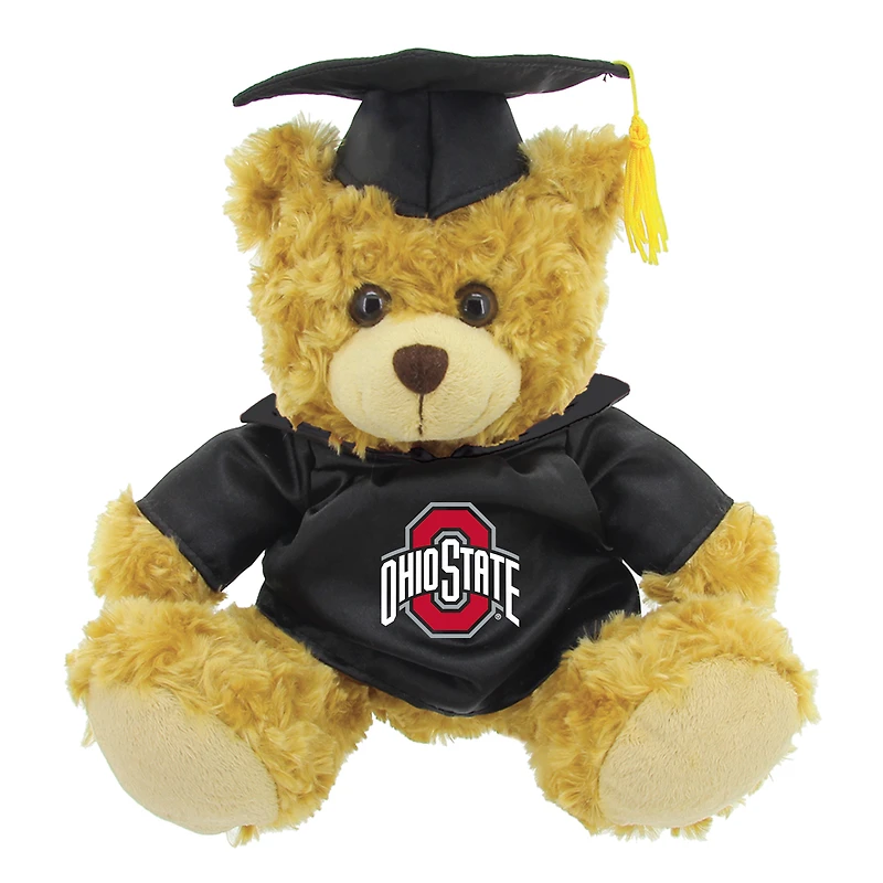 Scarlet/Brown Ohio State Buckeyes 12'' Graduation Plush Bear