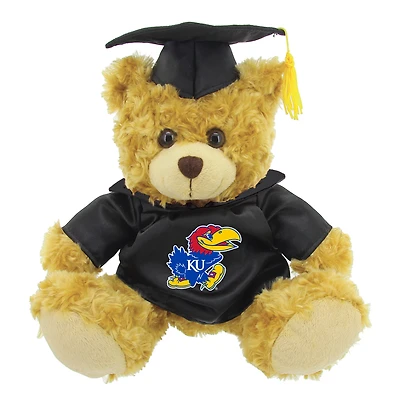 Royal/Brown Kansas Jayhawks 12'' Graduation Plush Bear