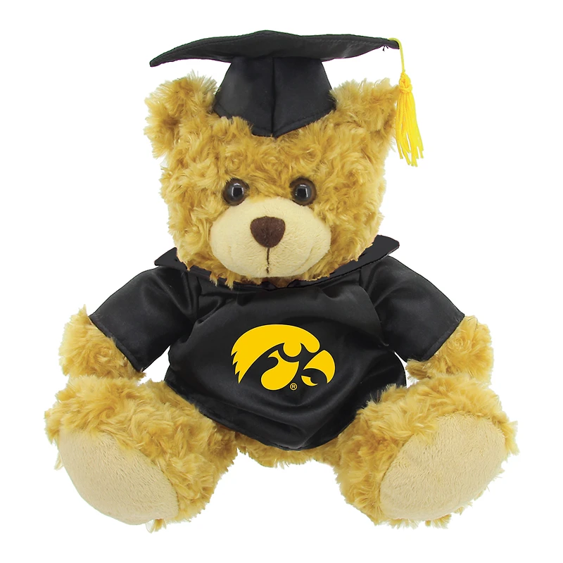 Black/Brown Iowa Hawkeyes 12'' Graduation Plush Bear