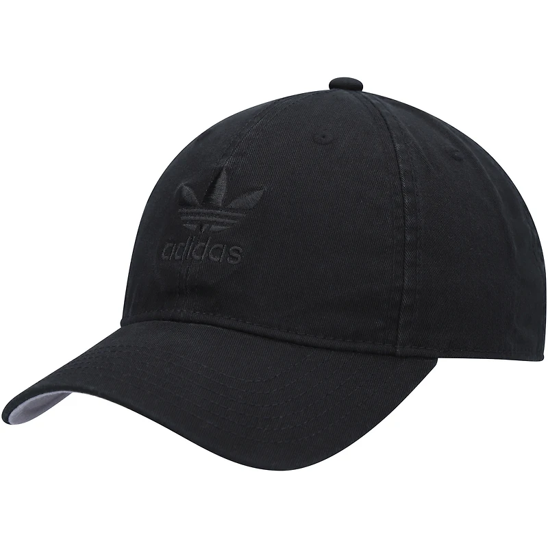 Men's adidas Originals Black Pre-Curve Washed Adjustable Hat