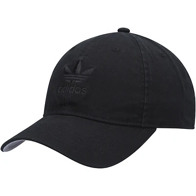 Men's adidas Originals Black Pre-Curve Washed Adjustable Hat