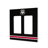 Georgia Bulldogs Stripe Design Double Rocker Lightswitch Plate