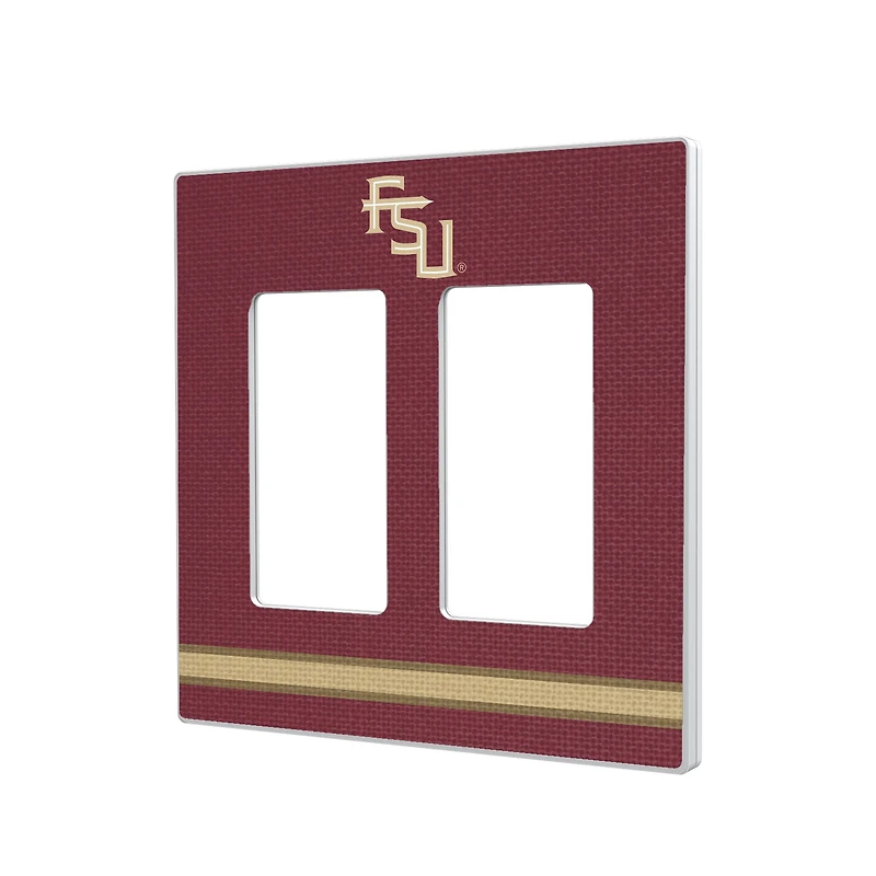 Florida State Seminoles Stripe Design Double Rocker Lightswitch Plate