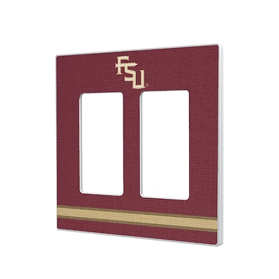 Florida State Seminoles Stripe Design Double Rocker Lightswitch Plate