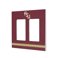 Florida State Seminoles Stripe Design Double Rocker Lightswitch Plate