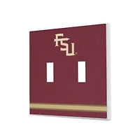 Florida State Seminoles Stripe Design Double Toggle Lightswitch Plate