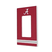 Alabama Crimson Tide Stripe Design Single Rocker Lightswitch Plate