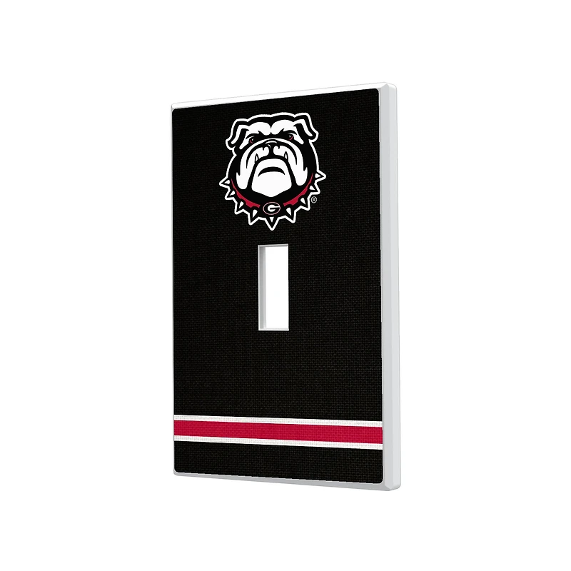 Georgia Bulldogs Stripe Design Single Toggle Lightswitch Plate
