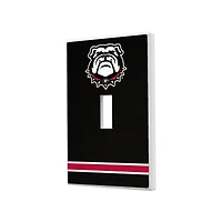 Georgia Bulldogs Stripe Design Single Toggle Lightswitch Plate