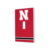 Nebraska Huskers Stripe Design Single Toggle Lightswitch Plate