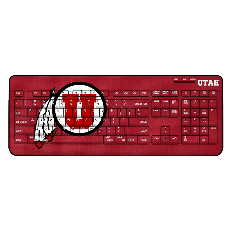 Utah Utes Solid Design Wireless Keyboard