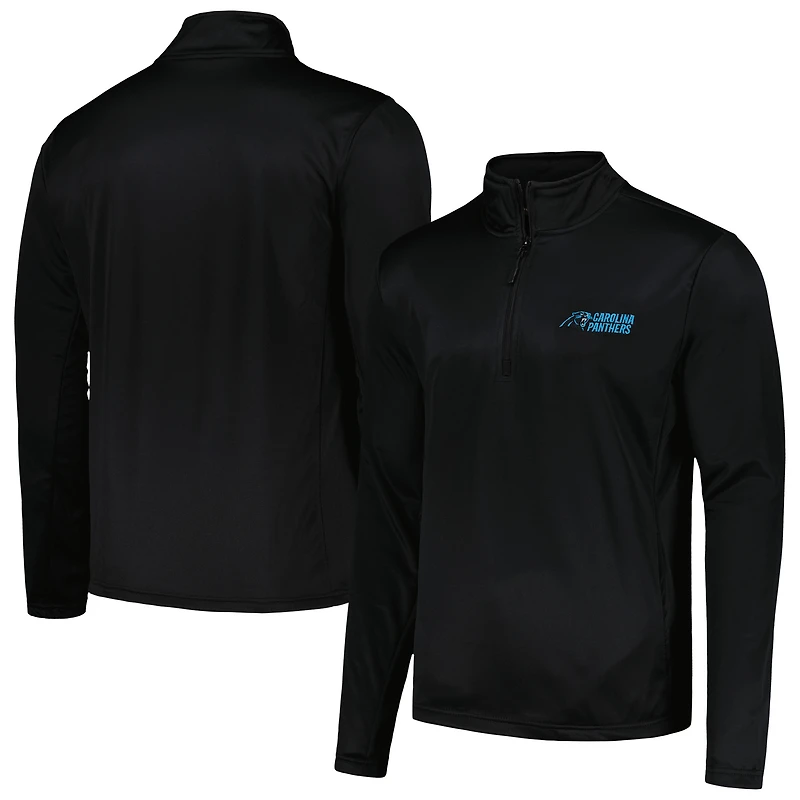 Men's Dunbrooke Black Carolina Panthers All-Star Tech Quarter-Zip Top