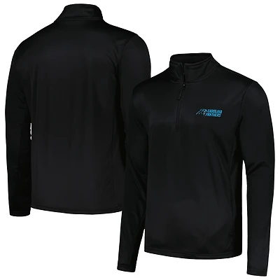 Men's Dunbrooke Black Carolina Panthers All-Star Tech Quarter-Zip Top