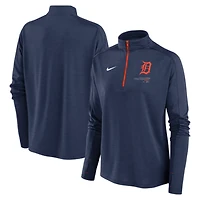 Women's Nike Navy Detroit Tigers Pacer Dri-FIT Quarter-Zip Pullover