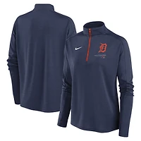 Women's Nike Navy Detroit Tigers Pacer Dri-FIT Quarter-Zip Pullover