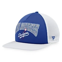 Men's Fanatics Royal/White Los Angeles Dodgers Heritage Foam Front Trucker Snapback Hat