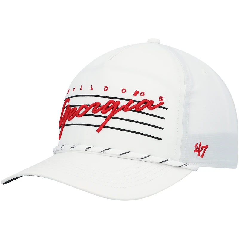 Men's '47  White Georgia Bulldogs Downburst Hitch Trucker Adjustable Hat