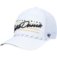 Men's '47  White Notre Dame Fighting Irish Downburst Hitch Trucker Adjustable Hat