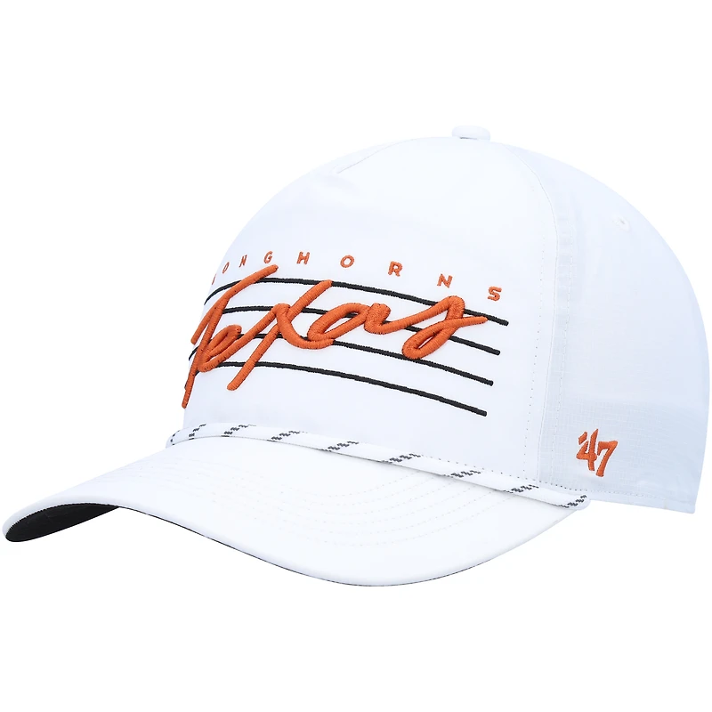 Men's '47  White Texas Longhorns Downburst Hitch Trucker Adjustable Hat