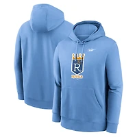 Men's Nike Light Blue Kansas City Royals Cooperstown Collection Pullover Hoodie