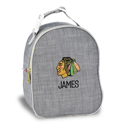 Gray Chicago Blackhawks Personalized Insulated Bag