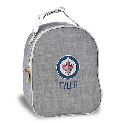 Gray Winnipeg Jets Personalized Insulated Bag