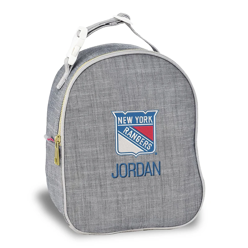 Gray New York Rangers Personalized Insulated Bag