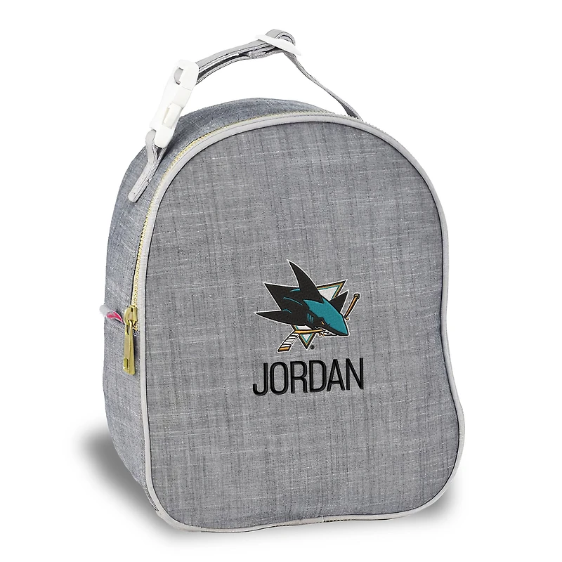 Gray San Jose Sharks Personalized Insulated Bag