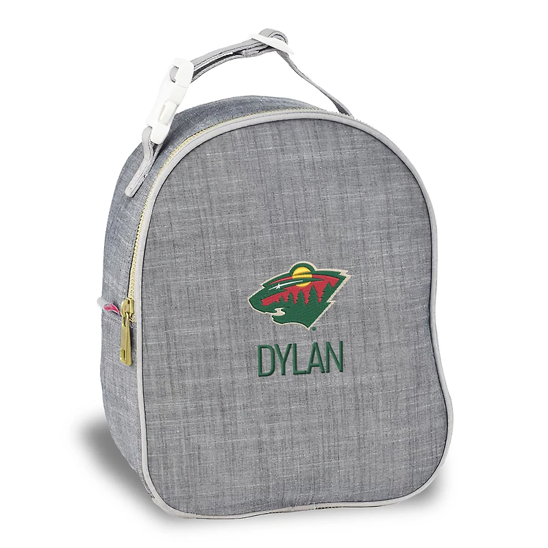 Gray Minnesota Wild Personalized Insulated Bag