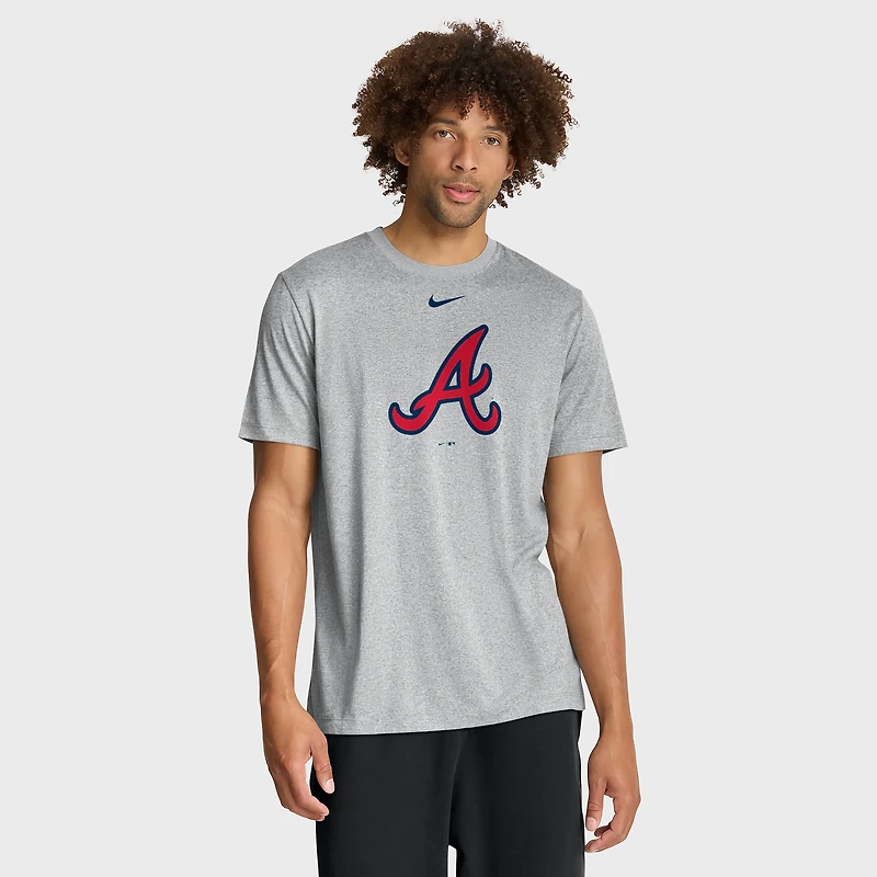 Men's Nike Heather Charcoal Atlanta Braves New Legend Dri-FIT T-Shirt