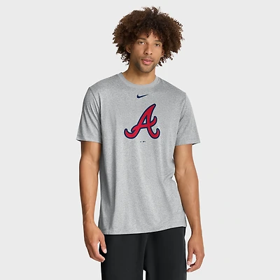 Men's Nike Heather Charcoal Atlanta Braves New Legend Dri-FIT T-Shirt