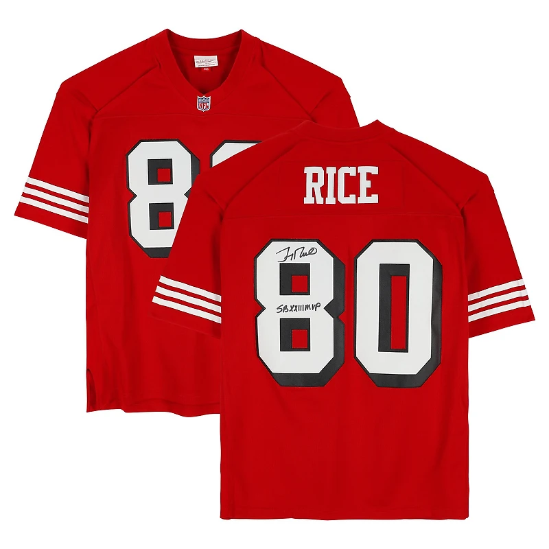 Jerry Rice San Francisco 49ers Autographed Mitchell & Ness 1994 Red Replica Jersey with ''SB XXIII MVP'' Inscription