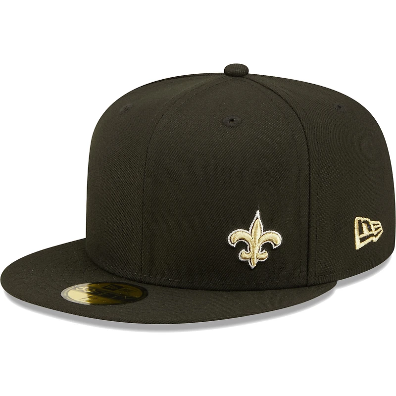 Men's New Era Black New Orleans Saints Flawless 59FIFTY Fitted Hat