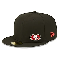 Men's New Era Black San Francisco 49ers  Flawless 59FIFTY Fitted Hat