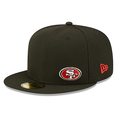 Men's New Era Black San Francisco 49ers  Flawless 59FIFTY Fitted Hat