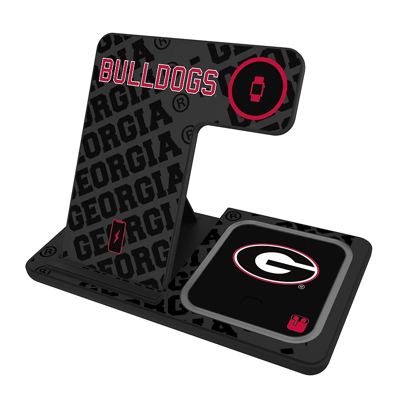Keyscaper Georgia Bulldogs 3-In-1 Wireless Charger