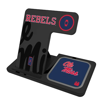 Keyscaper Ole Miss Rebels 3-In-1 Wireless Charger