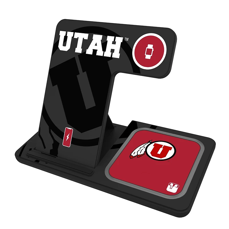 Keyscaper Utah Utes 3-In-1 Wireless Charger