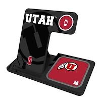 Keyscaper Utah Utes 3-In-1 Wireless Charger