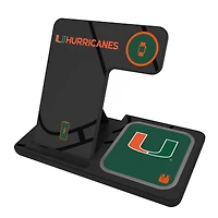 Keyscaper Miami Hurricanes 3-In-1 Wireless Charger