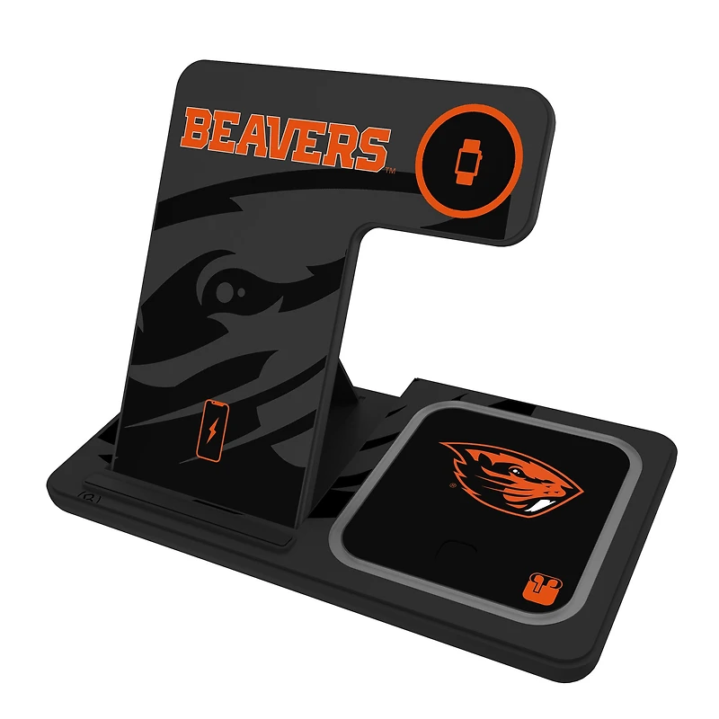 Keyscaper Oregon State Beavers 3-In-1 Wireless Charger