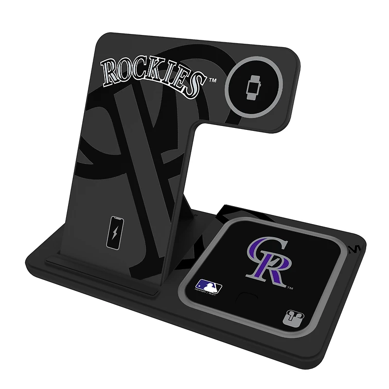 Keyscaper Colorado Rockies 3-In-1 Wireless Charger