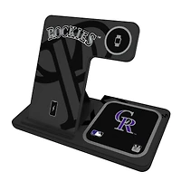Keyscaper Colorado Rockies 3-In-1 Wireless Charger